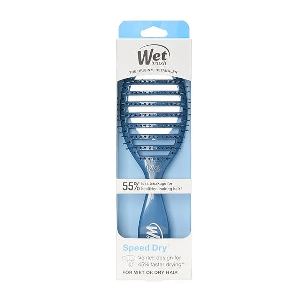 Wet Brush Speed Dry Hair Brush, Elemental Blue, Vented Design & Soft HeatFlex Bristles, Blow Dry Safe, Ergonomic Handle Ma...