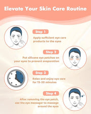 2 Pairs Reusable Under Eye Wrinkle Patches Silicone Mask, Plump Fine Lines & Wrinkles, with Metal Eye Cream Applicator, Ti...