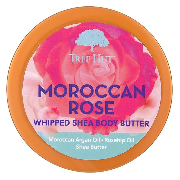 Tree Hut Moroccan Rose Whipped Shea Body Butter, 8.4oz, Lightweight, Long-lasting, Hydrating Moisturizer with Natural Shea...