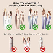 Replacement Heads for Eyebrow Facial Trimmer: Original Heads Replacement Set for 2 in1 Facial Eyebrow Trimmer - Suitable f...