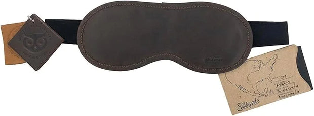 Hide & Drink, Unisex Sleep Eye Mask, Light Blocking for Sleeping, Handmade from Full Grain Leather - Bourbon Brown - Produ...