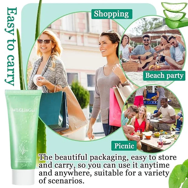 4PCS Aloe Vera Gel Moisturizer for Face,Hydrating Fast Absorbing Face Moisturizer After Sun Care,Moisturizing Long Lasting...