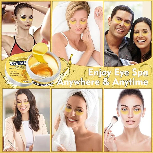 Under Eye Patches, 24K Gold Eye Patches for Puffy Eyes and Dark Circles, Under Eye Masks for Dark Circles and Puffiness, E...