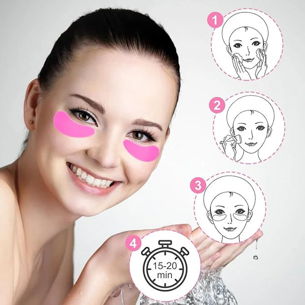 10 PCS Silicone Eye Patches Reusable, Under Eye Patches, Eye Mask for Skin Care for Reduce Wrinkles, Fine Lines and Eye Ba...