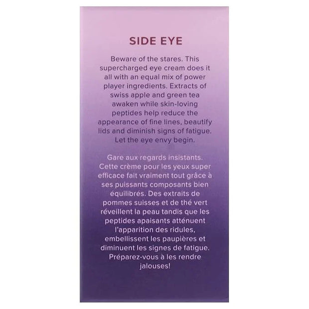 Side Eye All-in-One Eye Cream, 0.5 ounce - Face Moisturizer - with Apple and Green Tea Extracts - Collagen Boosting - Eye ...