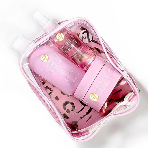 W7 VAY-CAY Be Blissful - Travel Size Skincare Set | Carry On Luggage Essentials: Shower Gel & Body Wash, Body Butter & Bod...