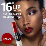 Dermacol NEW 16-Hour Lip Colour, Highly Pigmented Glossy Lip Stain, Two-Phase Lip Plumper Gloss, Kissproof Lip Makeup Prod...