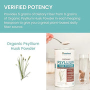 Himalaya Organic Psyllium Husk Powder, Daily Dietary Fiber Supplement, Regularity, Appetite Management, Certified Organic,...