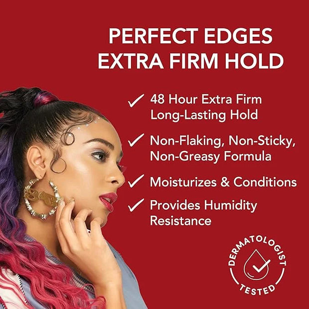 Creme of Nature with Argan Oil From Morocco Perfect Edges Hair Gel, 24 Hour Hold with Moisture and Exotic Shine, Extra Fir...