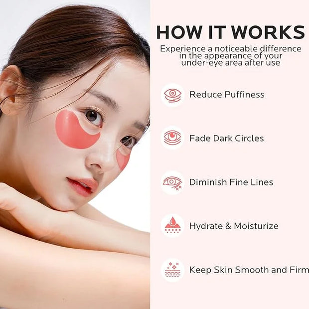 Dr. Pure Under Eye Patches for Puffiness: Dark Circles and Puffy Eyes Treatment Caffeine Eye Mask with Niacinamide Hyaluro...