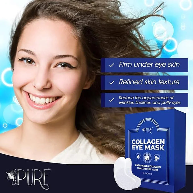 Untilmate Refresh Under Eye Mask Bundle - 24K Gold + Hyaluronic Acid 30 Mask Pairs High Collagen Skincare Brightening Ligh...