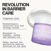 Pacifica Face Cream - Vegan Ceramide Barrier Cream w/Niacinamide & Shea Butter - Hydrating Daily Face Moisturizer Fragranc...