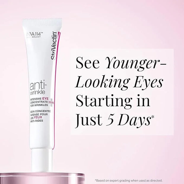 StriVectin Anti-Wrinkle Intensive Eye Cream Concentrate for Wrinkles PLUS, Targets Crow's Feet, Firmness, Puffiness and Da...