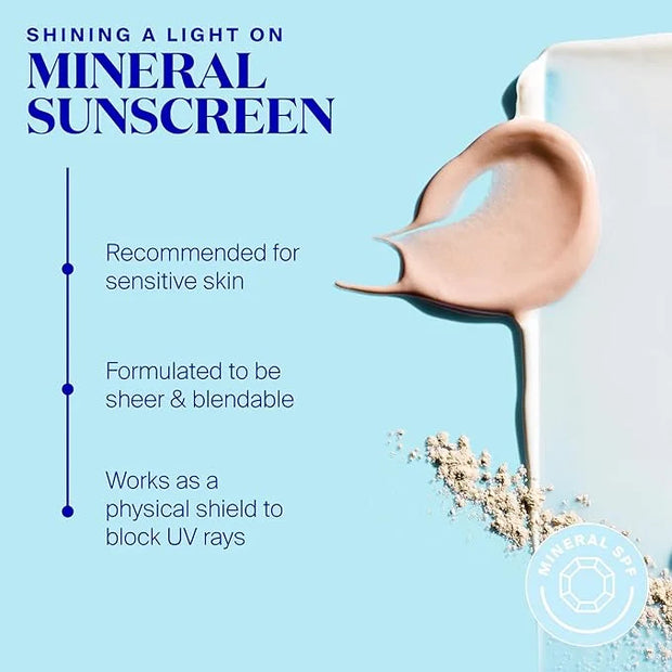 Supergoop! Mineral Sheerscreen SPF 30 PA+++, 0.68 fl oz - 100% Mineral, Broad Spectrum Face Sunscreen + Primer + Helps Fil...