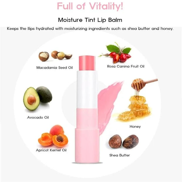 Moisture Tint Lip Balm-Vegetable oil, Shea (Coral)