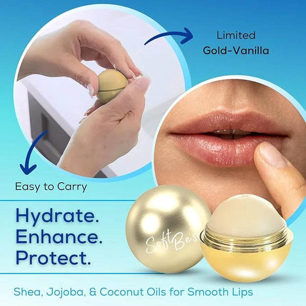 SoftBeso Lip Balm| Gold-Vanilla Flavor| Vegan