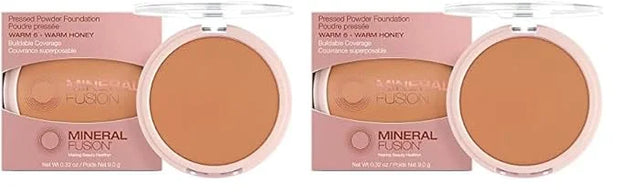 Mineral Fusion Pressed Powder Foundation, Warm 6, 0.32 Ounce (Pack of 2) - Product Image