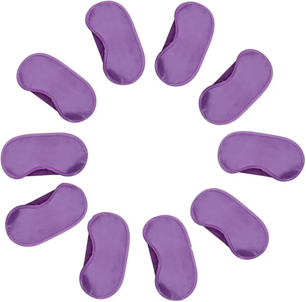 Coobbar 10PCS Travel Rest Eye Sleeping Mask Satin Blindfold Soft Eye Shade Nap Cover Soft Eye Mask Shade Cover (Purple) - ...