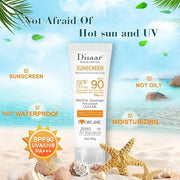 SPF 90 Sunscreen Instant Protection UVA UVB Foundation PA+++ Oil Free Sunblock Cover Protect Perfectly Moisturizing Covera...