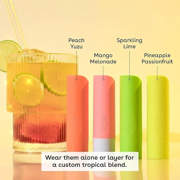 eos Flavor Lab Secret Menu Lip Balm Gift Set - Tropical Chiller, Limited-Edition, Moisturizing, Hydrating, Dry Lips, Varie...