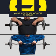 HulkFit 48 Inch EZ Curl Bar Barbell 2 Inch - Product Image