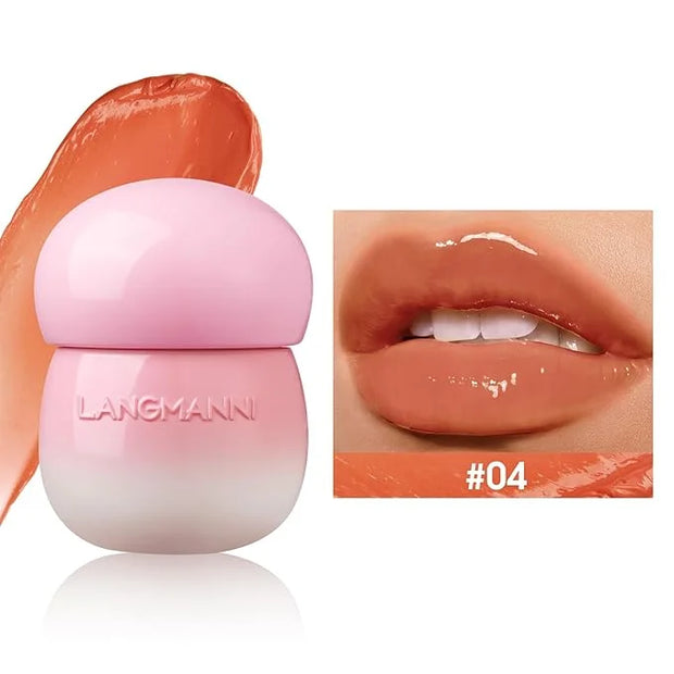 LANGMANNI Pudding Glow Lip Balm | Velvet-Smooth Lip Gloss for Nourished, Glowing Lips | Hydrating, Non-Sticky Glossy Tinte...