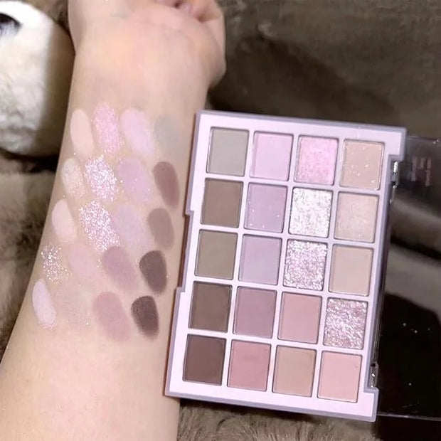 20Colors Nude Light Pink Purple Basics Matte Eyeshadow Palette,Eye Shadow Travel Makeup Palette all in one Long Lasting Wa...