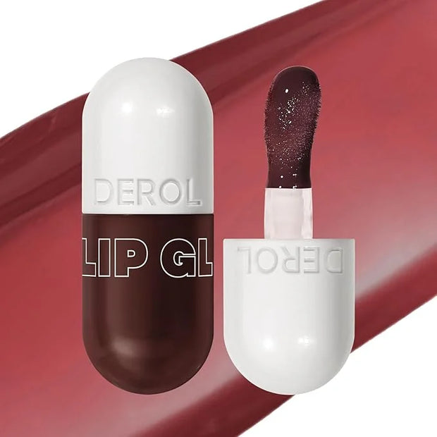Lip Plumper Gloss High-Shine Liquid Lip Plumping Color, Long-Lasting Plumper Pout, Moisturizing, Non-Sticky With Natural G...