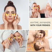 100Pcs/50Pairs Under Eye Patches Gold for Dark Circles, Puffy Eyes, and Wrinkles, 24K Gold Eye Mask for Face, Eye Cream fo...
