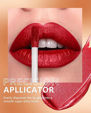 MAKI YIKA Red Lipstick for Women Metallic Lipsticks Glitter Long Lasting Lipstick No Smudge No Transfer Liquid Lip Gloss (...