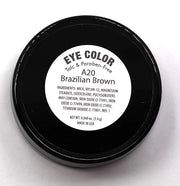 Brazilian Brown Cinnamon Chestnut Bronze Pressed Powder Single Vegan Eyeshadow; Talc, Paraben & Cruelty Free - Product Image