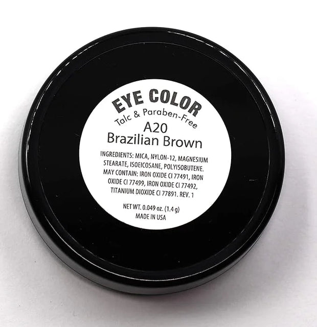 Brazilian Brown Cinnamon Chestnut Bronze Pressed Powder Single Vegan Eyeshadow; Talc, Paraben & Cruelty Free - Product Image