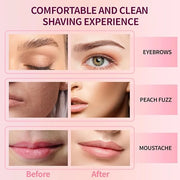 Dermaplaning Kit, Rose & Vitamin E Oil, Shave Oil with Dermaplaning Tools for Women, Facial Razor, Eyebrow Razor, Softens ...
