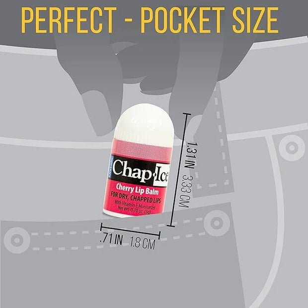 Chap-Ice® | Premium and Traditional Lip Balm for Chapped, Dry, or Windburned Lips | Pocket Size Display with Assorted Flav...