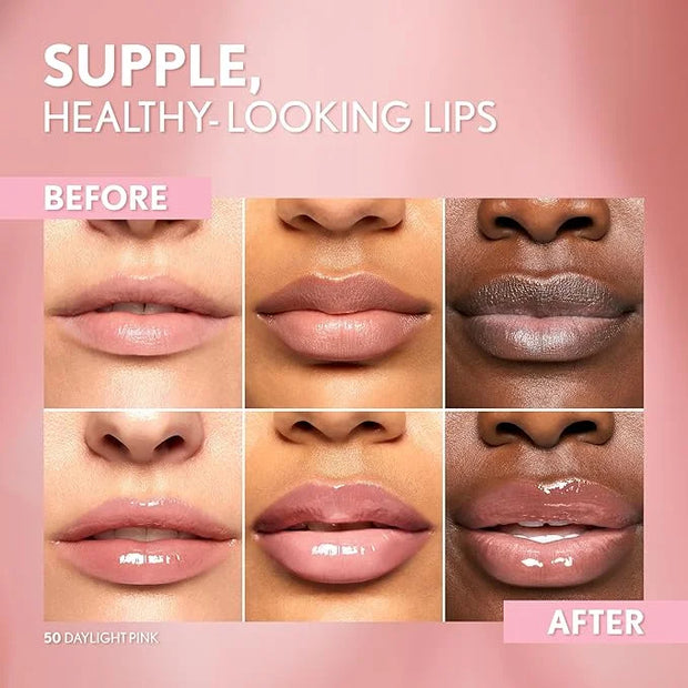 COVERGIRL Clean Fresh Yummy Gloss Daylight Collection, Hydrating, Glossy Shine, Vegan Formula, Daylight Pink 50, 0.33oz - ...