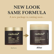 medicube Deep Vita C Facial Pads, Vitamin C Toner Pads for Uneven Skin Tone, 500,000PPM of vitamin water & 3 types of vita...
