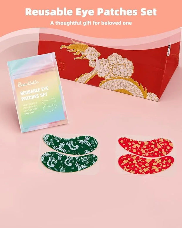 Under Eye Patches Silicone - 2 Pairs Reusable Eye Patches, Christmas Gifts for Women, Eye Wrinkle Patches, Reusable Under ...