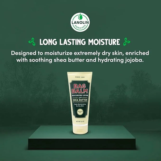 Bag Balm Moistuzing Body Lotion with Shea Butter, Daily Moisturizing for Dry Skin | Pack of 2 8oz Tubes - Product Image