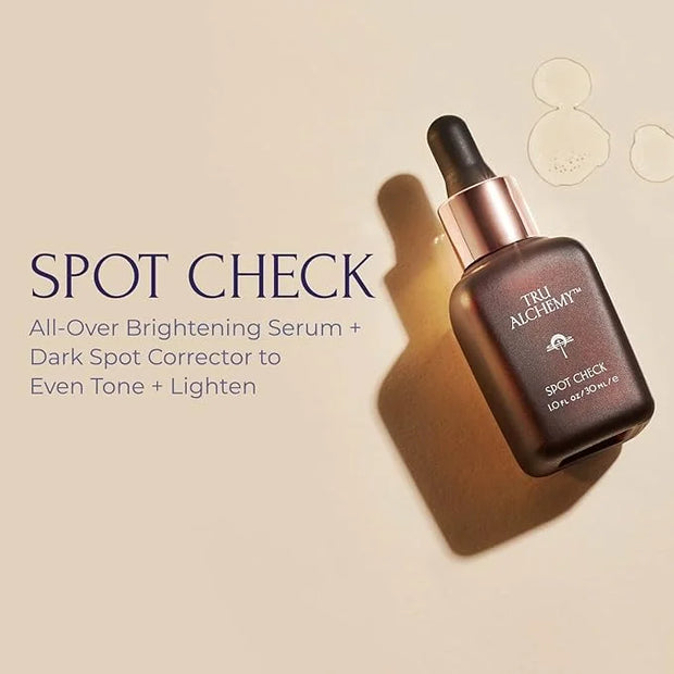 Tru Alchemy Spot Check + Eye Elixir Bundle | Brightening Serum + Spot Corrector with Niacinamide, TriDroxy Acid Blend, Hya...