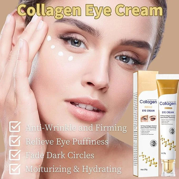 Collagen Eye Cream Anti Aging & 7PCS Eye Masks - eye Cream for Puffiness and Bags Under Eyes - Under eye cream for Da-rk C...
