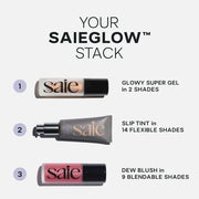 Saie Dew Liquid Blush for Cheeks - Hydrating Cream Blush Stick with a Blendable + Buildable Formula - Skincare Infused Dew...
