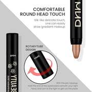 evpct Beige Gold Shimmer Cream Eye Shadow Brightener Sticks Set for Eyes, Gold Shimmery Matte Pencil Eye shadow Applicator...