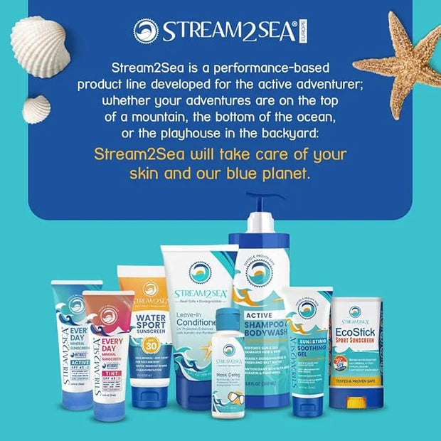 STREAM2SEA EcoStick SPF 35 Mineral Sunscreen Stick, Sweat Water Resistant Sunblock, USDA Approved Biodegradable Paraben Fr...