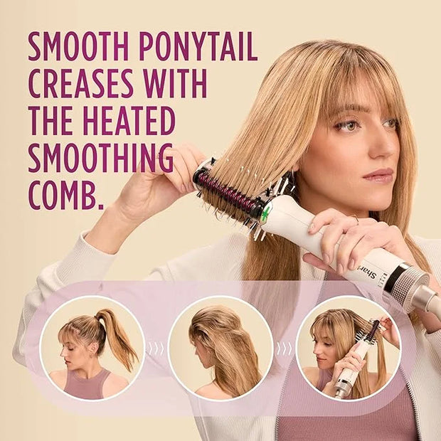 Shark HT202 SmoothStyle Heated Comb + Blow Dryer Brush, Dual Mode, for All Hair Types, Silk - Product Image