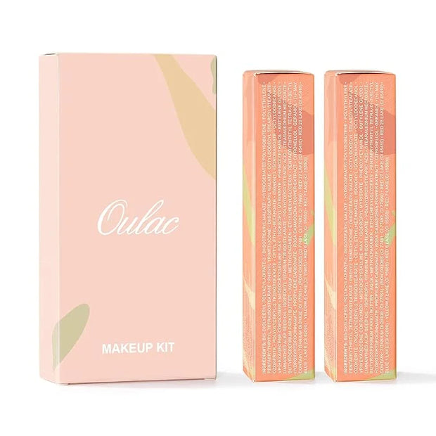 Oulac Moisturizing Shine Lipstick For Women Christmas Set 2PCS, 2 in 1 Tinted Lip Balm for Winter, Hydrated Juicy and Glos...