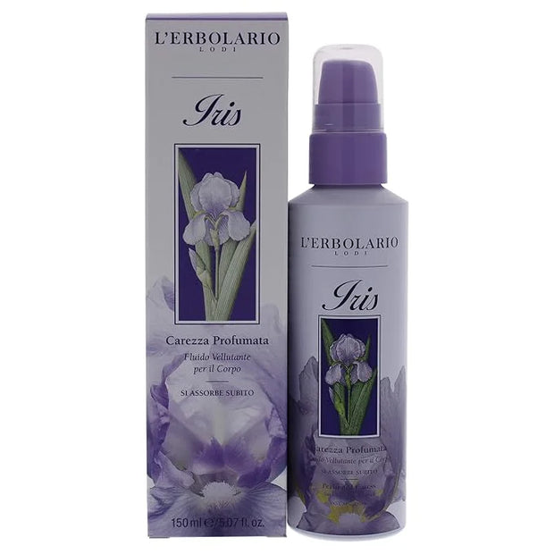 L'Erbolario Iris Perfumed Caress Smoothing Body Fluid - Body Moisturizer to Hydrate, Protect - Liquid Body Lotion for Wome...