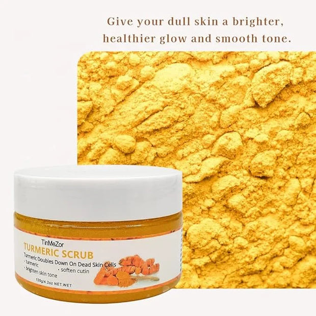 Turmeric Facial Cleanser And Face Scrub Two Piece Set for Face & Body, Turmeric Skincare Set for Women - Product Image