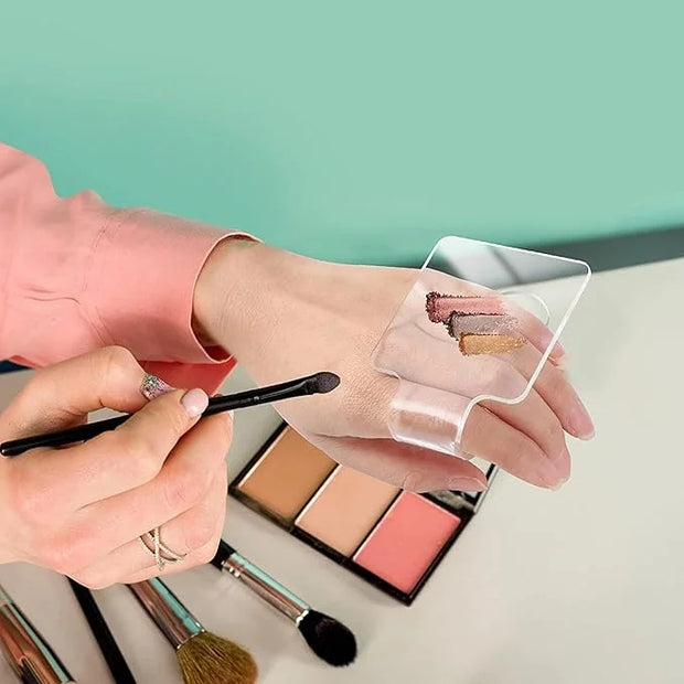 2PCS Clear Acrylic Professional Makeup Palette Handheld Cosmetic