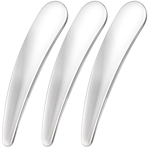 3pcs Mini Metal Makeup Spatula, Reusable Cosmetic Cream
