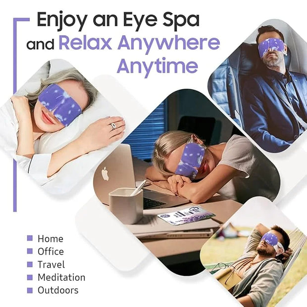 30Packs Steam Eye Mask, Heated Eye Mask Warm Compress for Eyes, Self Heating Warm Eye Masks Disposable Steam Mask for Home...